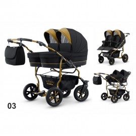 Carucior pentru gemeni Mikado GOLDSTAR  3 in 1